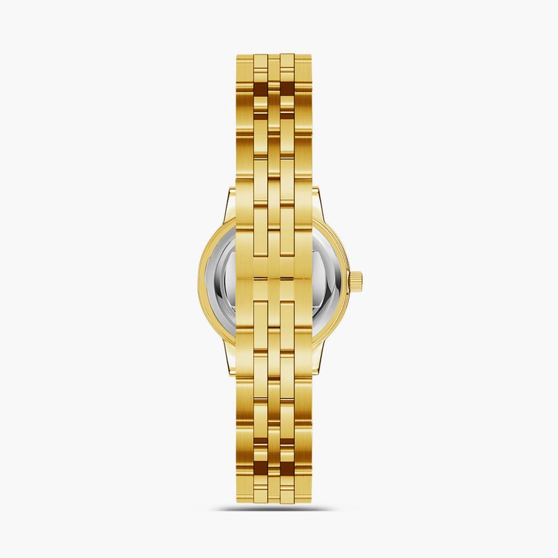 OMAX Gold Analog Watch with Turquoise Dial for Women - Image 3
